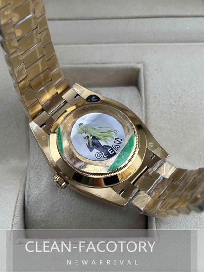 Day-Date 228238 40mm Yellow Gold 18K White Dial Roman Markers President Clean Factory