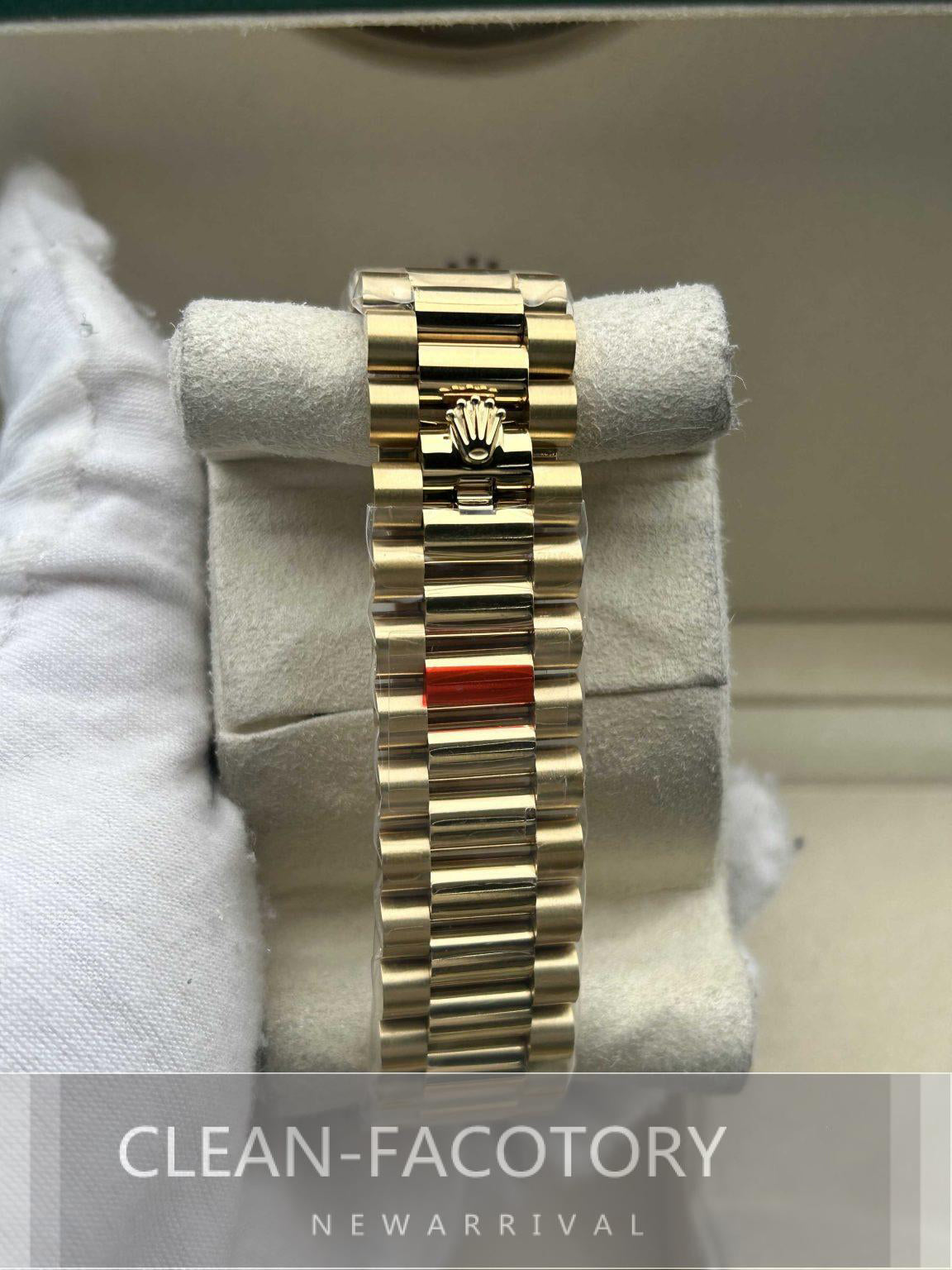 Day-Date 228238 40mm Yellow Gold 18K White Dial Roman Markers President Clean Factory