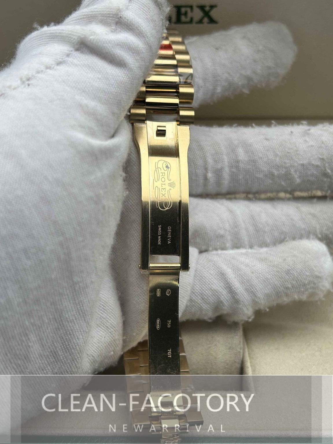 Day-Date 228238 40mm Yellow Gold 18K White Dial Roman Markers President Clean Factory