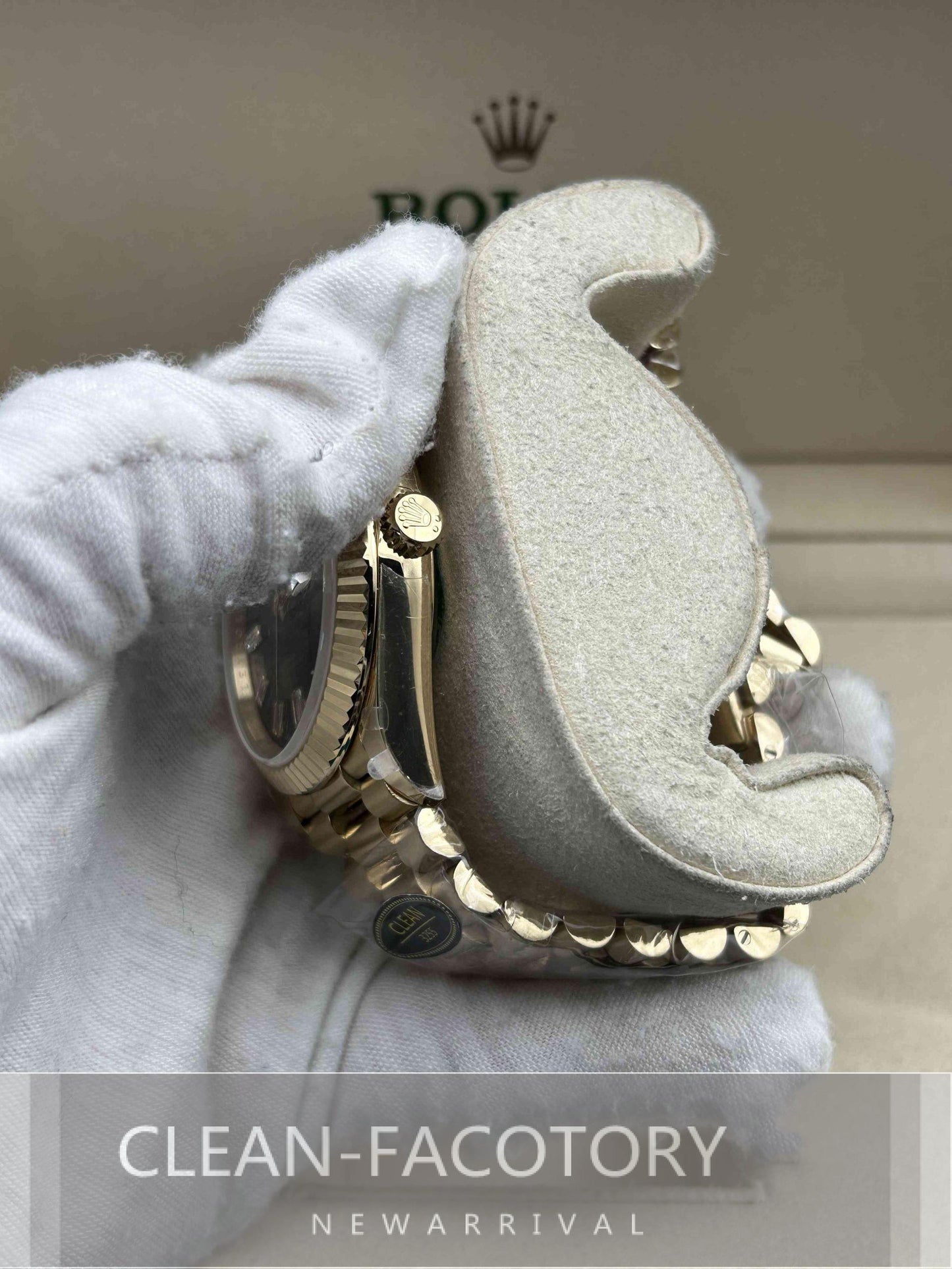 Day-Date 228238 40mm Yellow Gold Black Dial Baguette Diamonds President Clean Factory