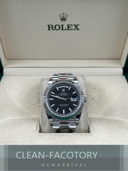 Day-Date 228239 40mm Platinum Black Dial President Clean Factory