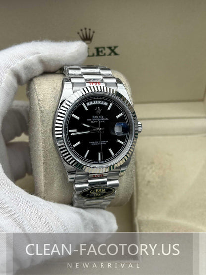 Day-Date 228239 40mm Platinum Black Dial President Clean Factory