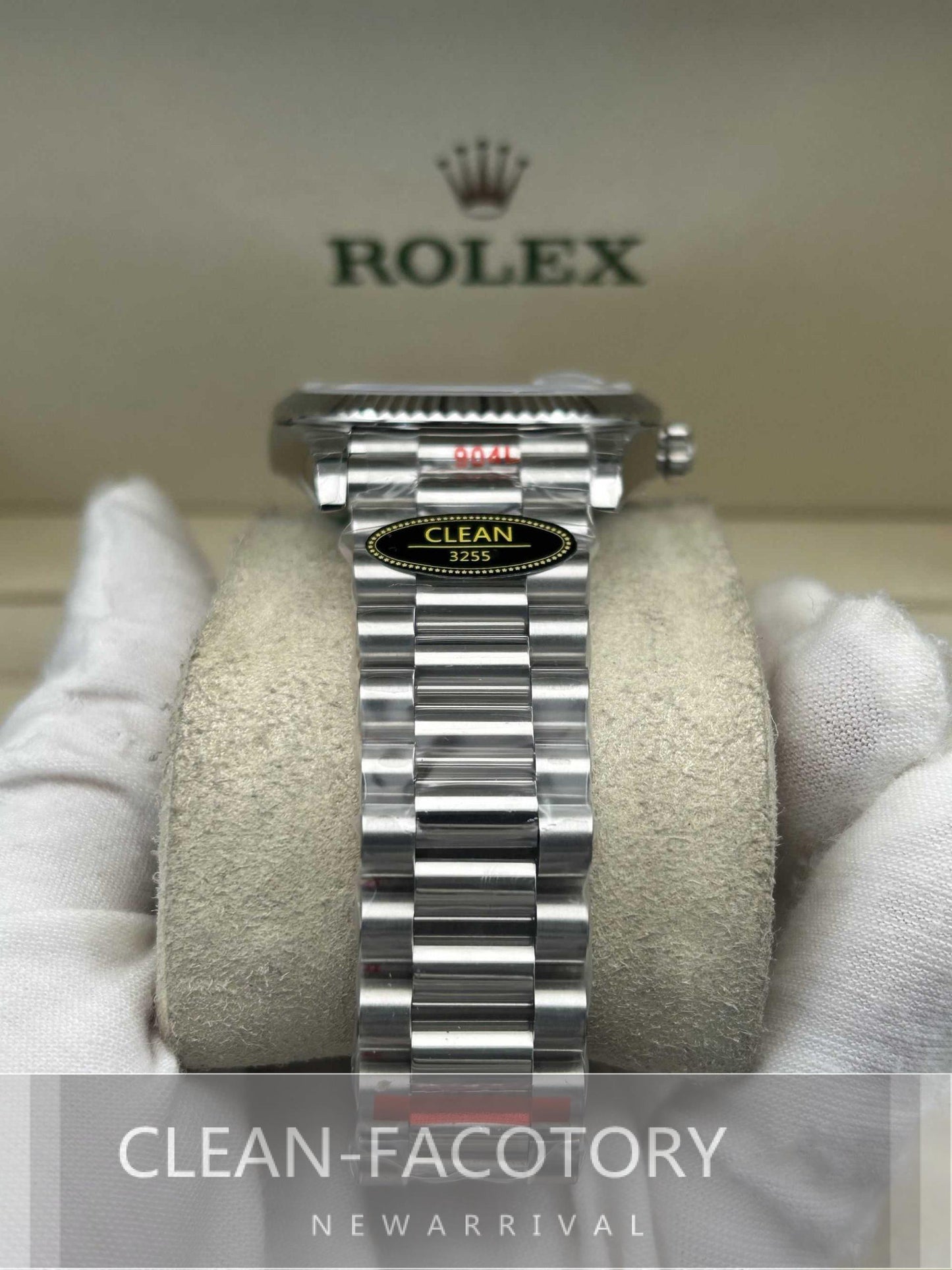 Day-Date 228239 40mm White Gold Blue Dial Roman Markers President Clean Factory