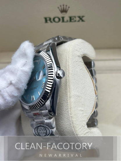 Day-Date 228239 40mm White Gold Ice Blue Dial Roman Markers President Clean Factory