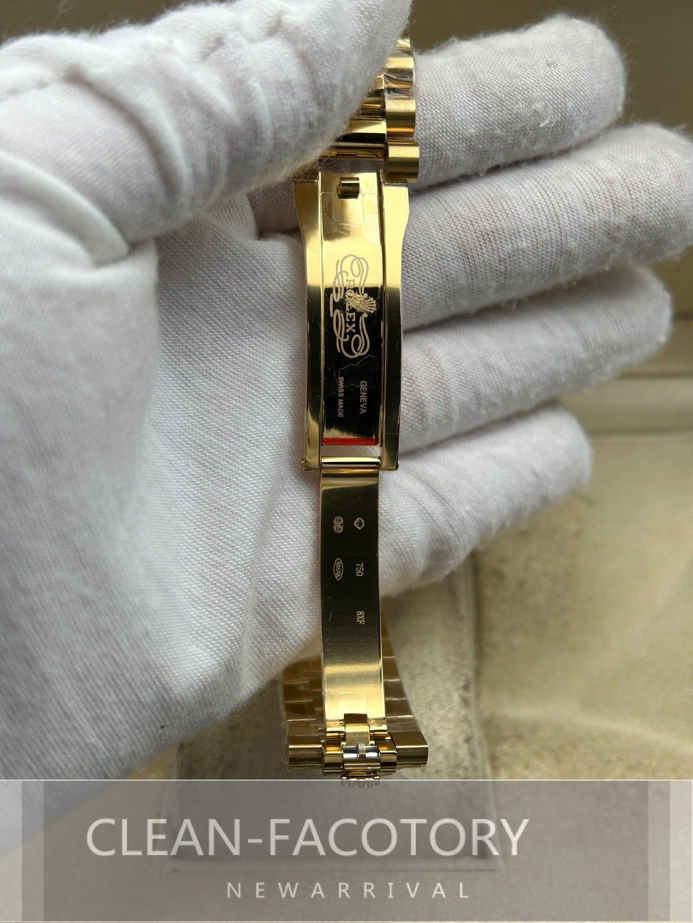 Day-Date 228348RBR 40mm Yellow Gold Black Onyx Dial Baguette Diamonds President Clean Factory