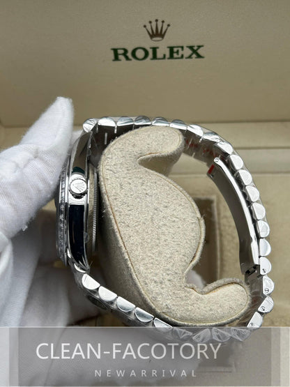 Day-Date 228396TBR 40mm Platinum Ice Blue Dial Baguette Diamonds President Clean Factory