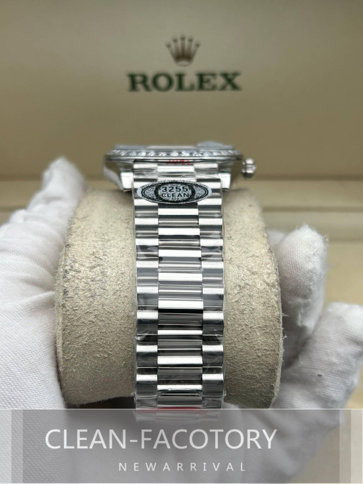 Day-Date 228396TBR 40mm Platinum Ice Blue Dial Baguette Diamonds President Clean Factory