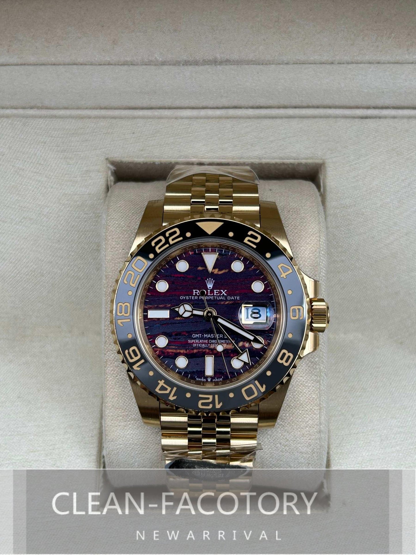 GMT-Master II 126718CHNR Jubilee “Tiger Iron Dial” 40mm Clean Factory