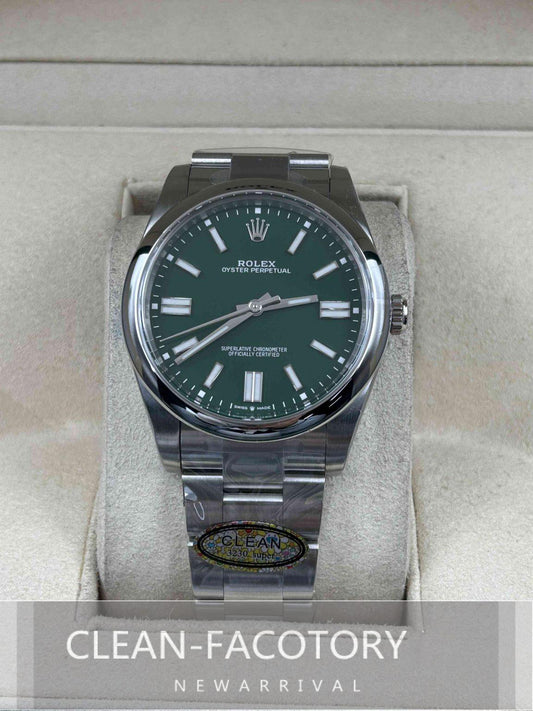 Oyster Perpetual 124300 41mm Green Dial Clean Factory