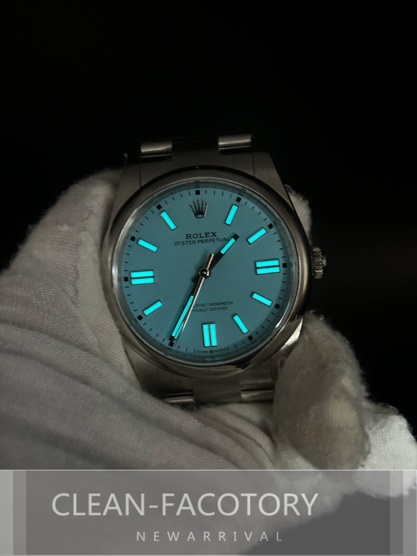 Oyster Perpetual 124300 41mm Tiffany Blue Dial Clean Factory