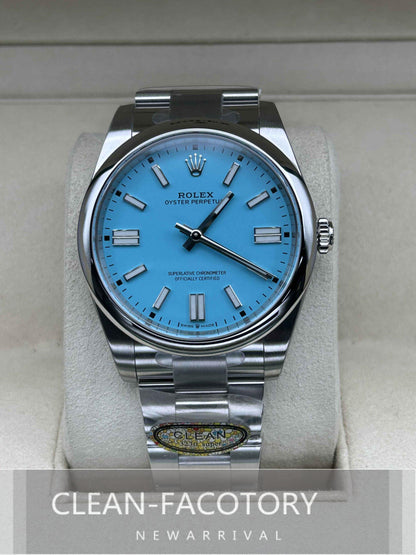 Oyster Perpetual 124300 41mm Tiffany Blue Dial Clean Factory
