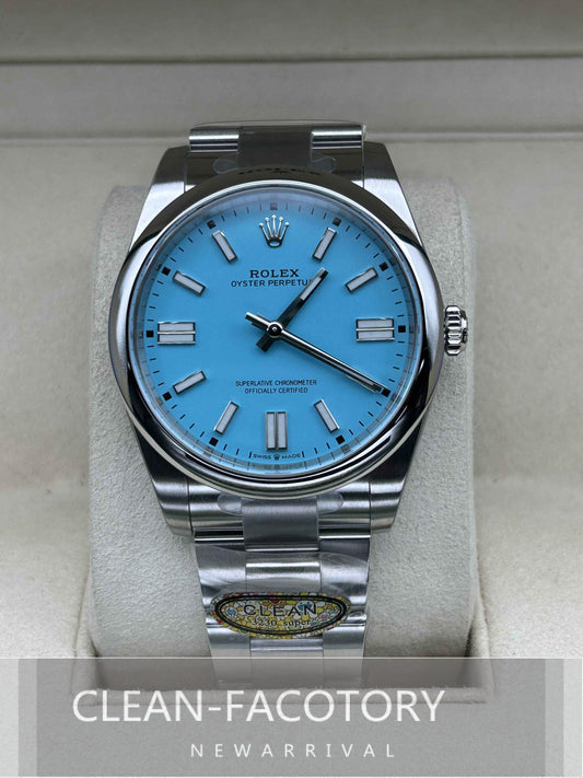 Oyster Perpetual 124300 41mm Tiffany Blue Dial Clean Factory