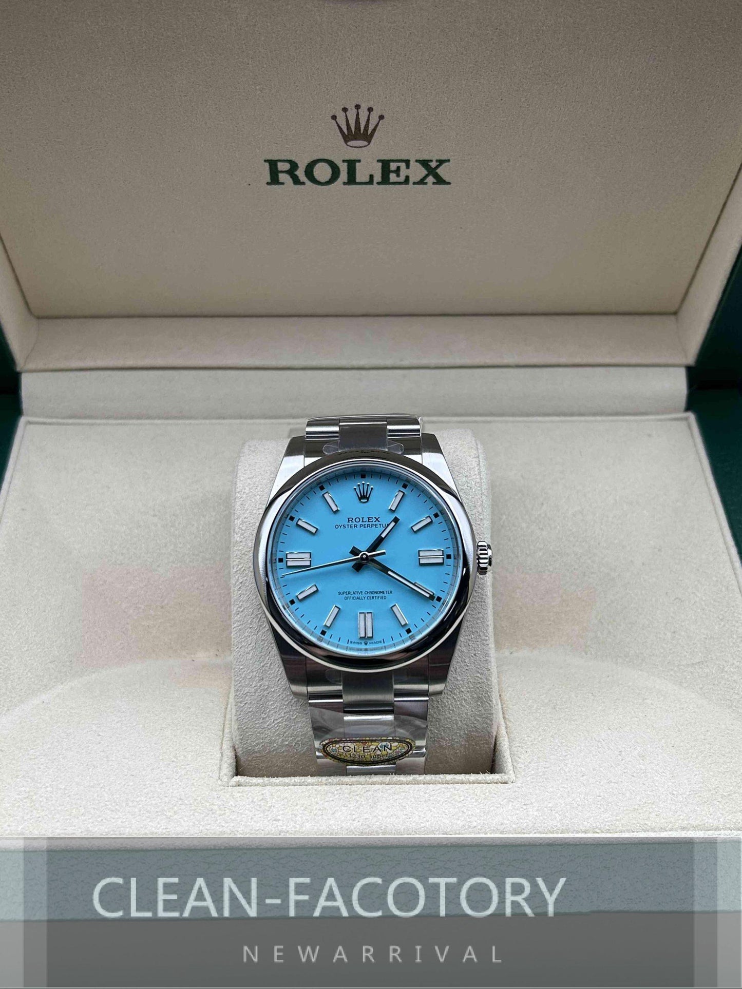 Oyster Perpetual 124300 41mm Tiffany Blue Dial Clean Factory