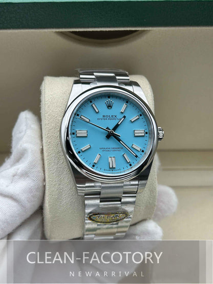 Oyster Perpetual 124300 41mm Tiffany Blue Dial Clean Factory
