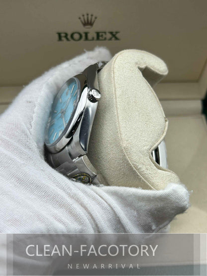 Oyster Perpetual 124300 41mm Tiffany Blue Dial Clean Factory