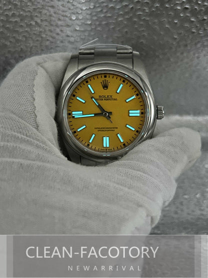 Oyster Perpetual 124300 41mm Yellow Dial Clean Factory