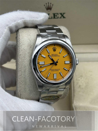 Oyster Perpetual 124300 41mm Yellow Dial Clean Factory