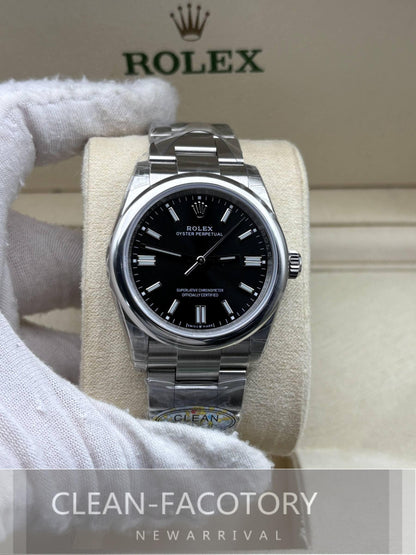 Oyster Perpetual 124300 Lady 31mm Black Dial Clean Factory