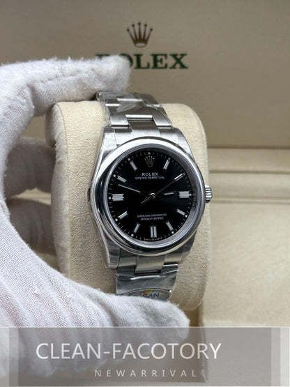 Oyster Perpetual 124300 Lady 31mm Black Dial Clean Factory