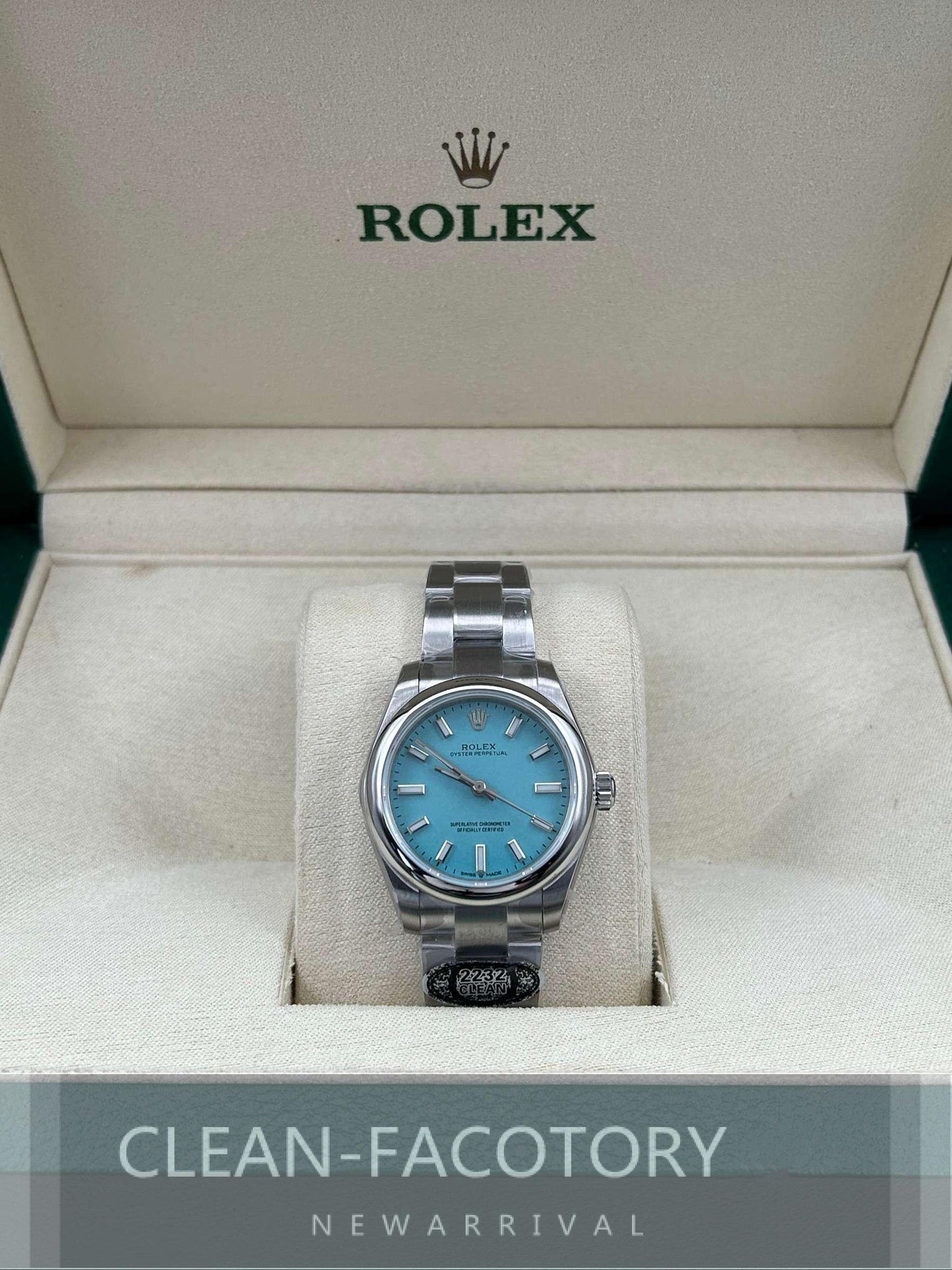 Oyster Perpetual Lady 31mm Tiffany Blue Dial Clean Factory