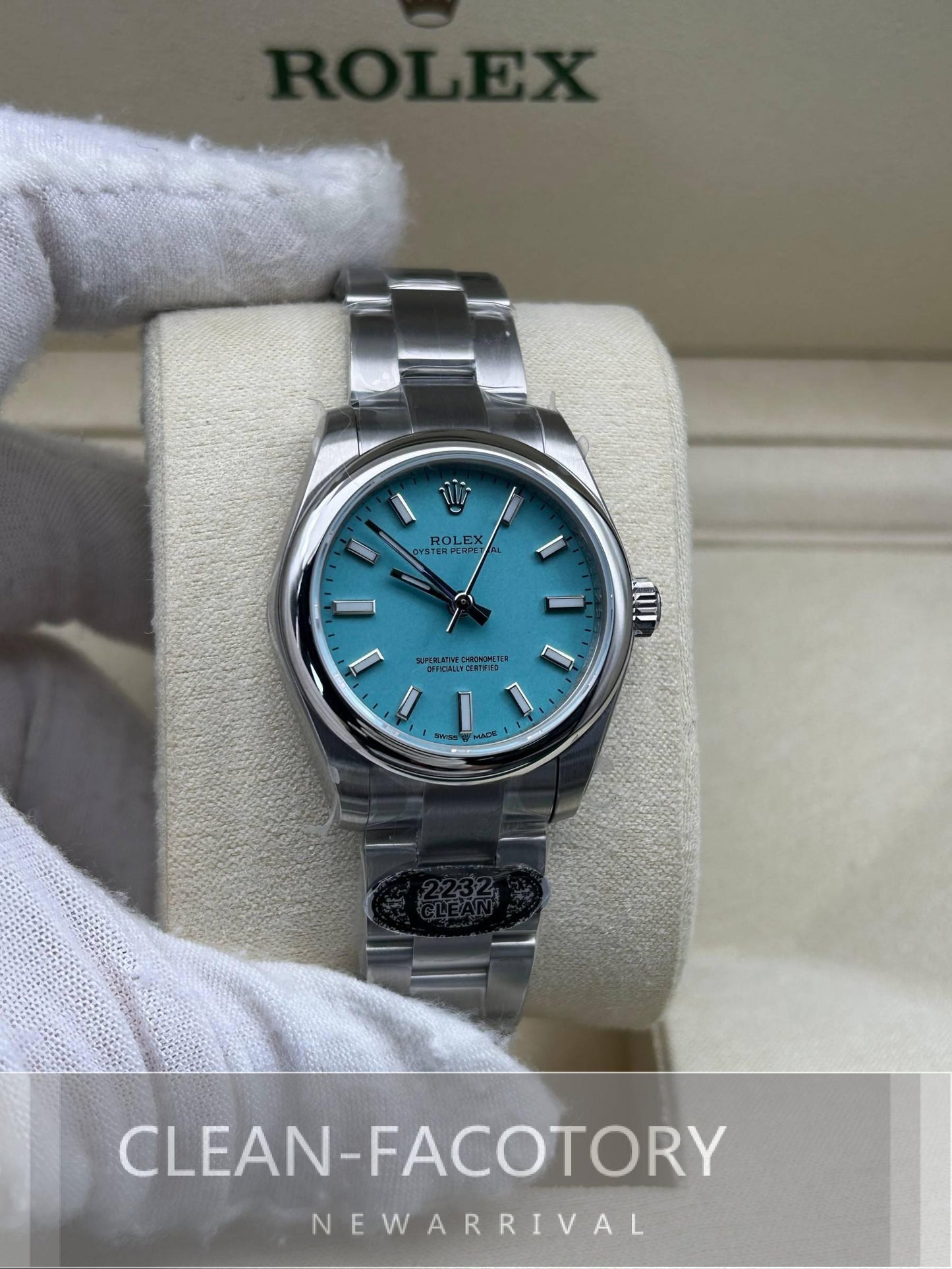 Oyster Perpetual Lady 31mm Tiffany Blue Dial Clean Factory