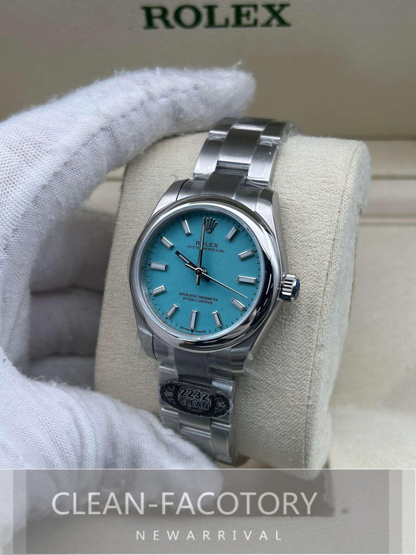 Oyster Perpetual Lady 31mm Tiffany Blue Dial Clean Factory