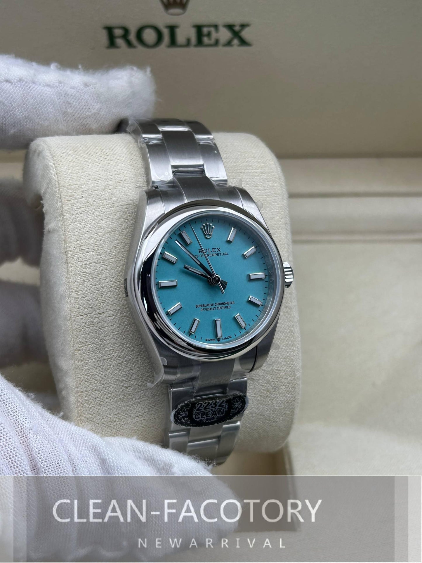 Oyster Perpetual Lady 31mm Tiffany Blue Dial Clean Factory