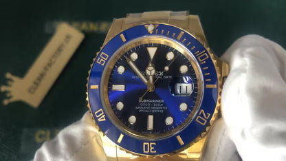 Submariner "Yellow Gold" 126618LN Blue Dial Ceramic Bezel 41mm Clean Factory
