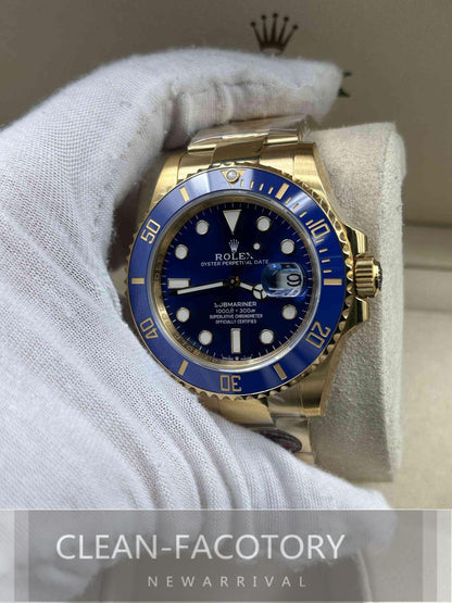 Submariner "Yellow Gold" 126618LN Blue Dial Ceramic Bezel 41mm Clean Factory