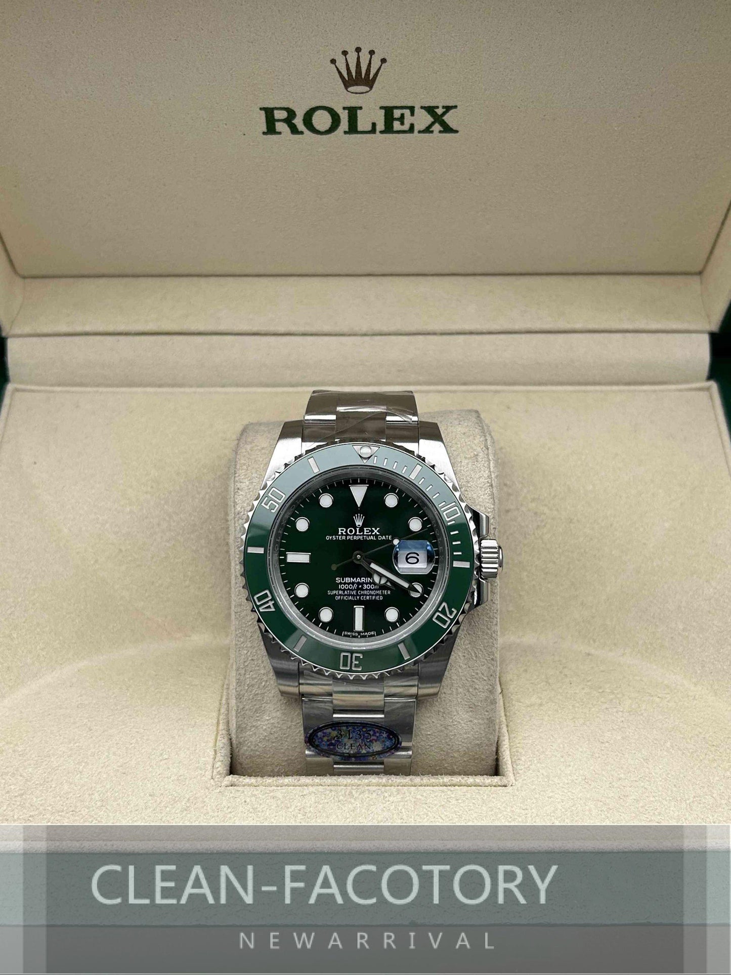 Submariner “Hulk” 116610LV SS Green Ceramic Bezel 40mm Clean Factory