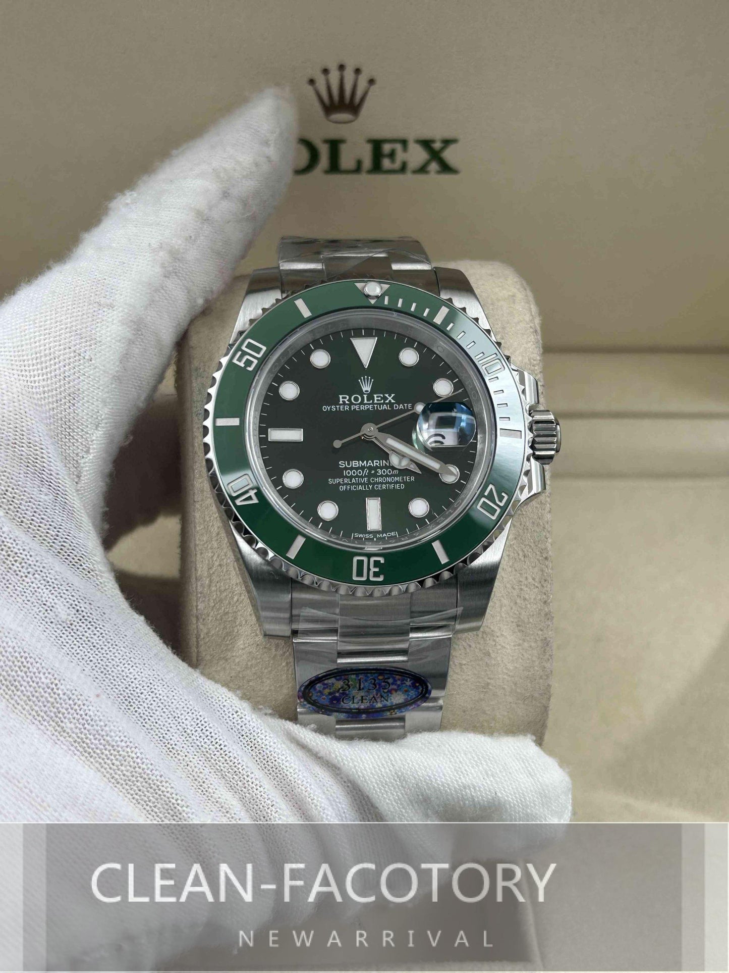 Submariner “Hulk” 116610LV SS Green Ceramic Bezel 40mm Clean Factory