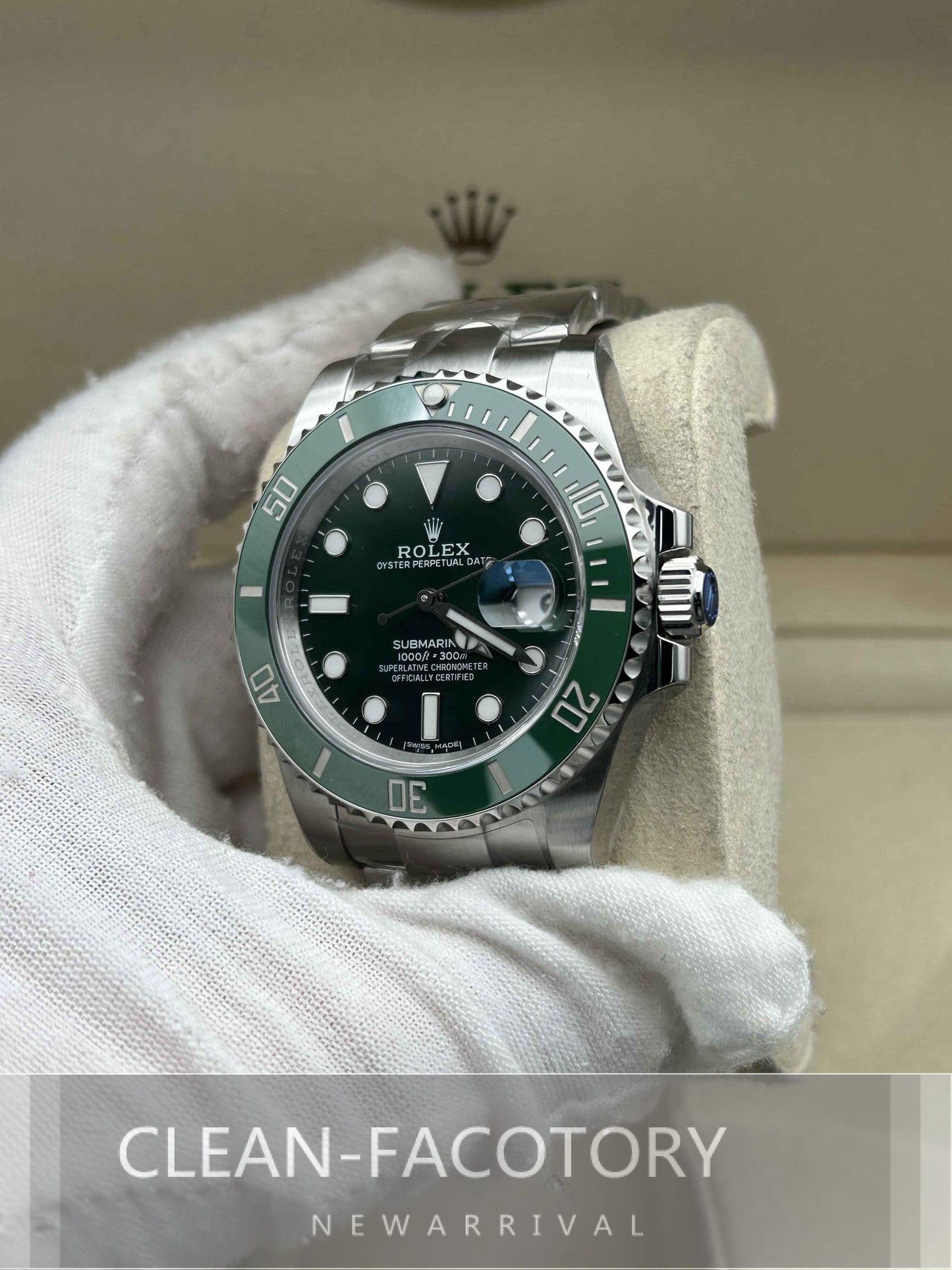 Submariner “Hulk” 116610LV SS Green Ceramic Bezel 40mm Clean Factory