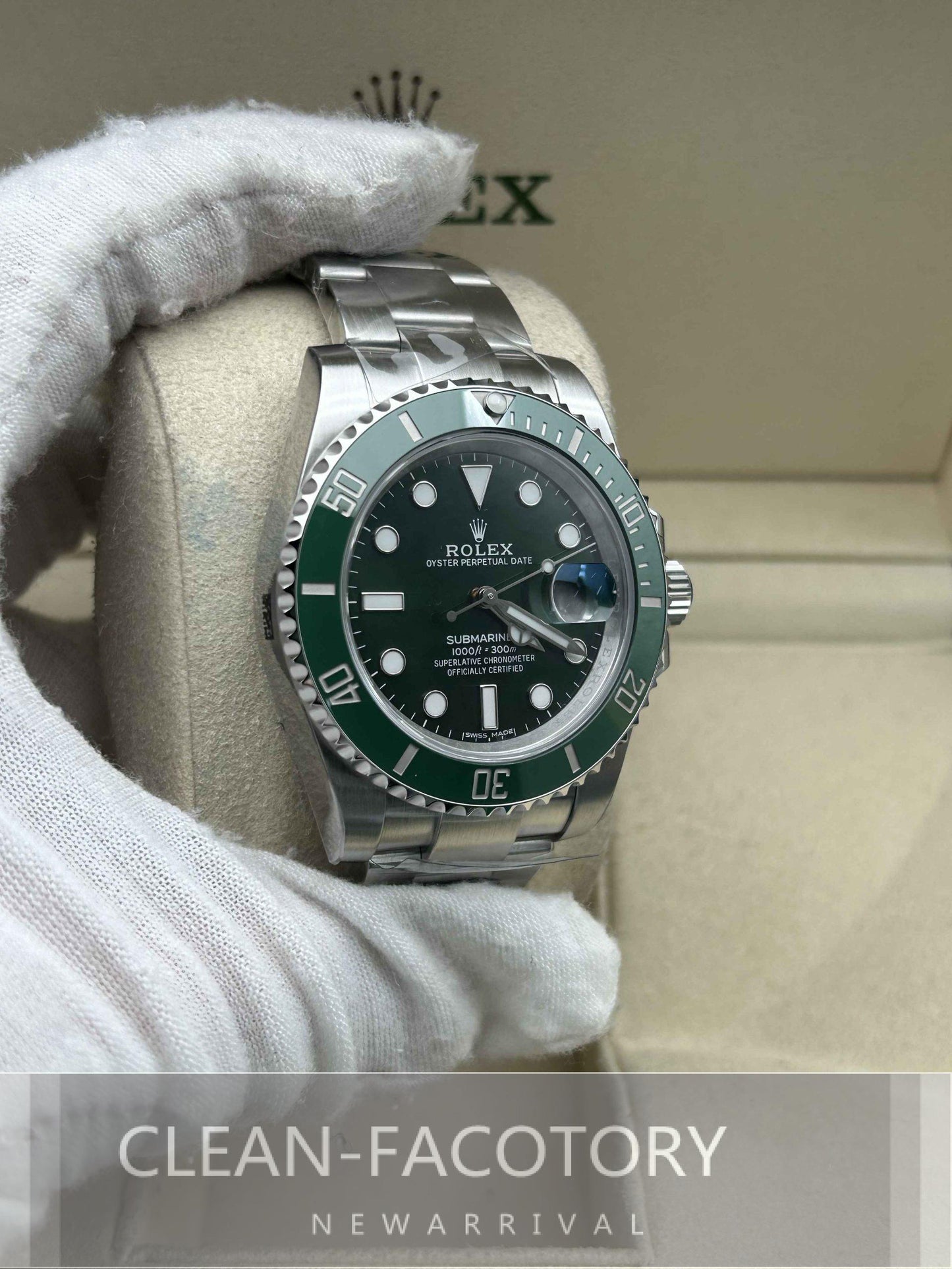 Submariner “Hulk” 116610LV SS Green Ceramic Bezel 40mm Clean Factory